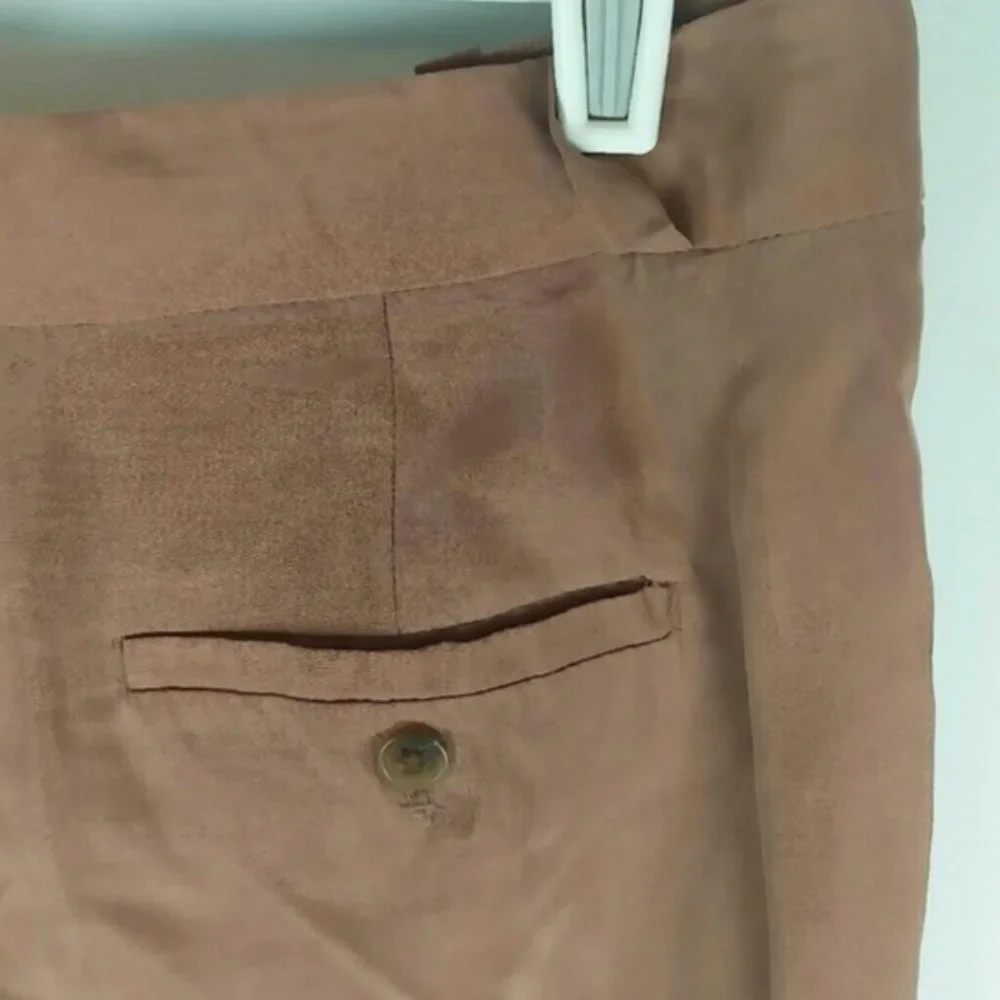 J. Crew City fit Cupro Élan Vegan silk Trouser pants cropped Sz.8